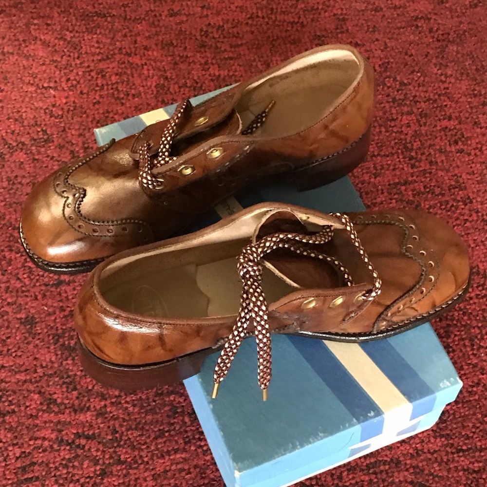 NOS Vintage 1970s Child Life Leather Shoes Size 3C